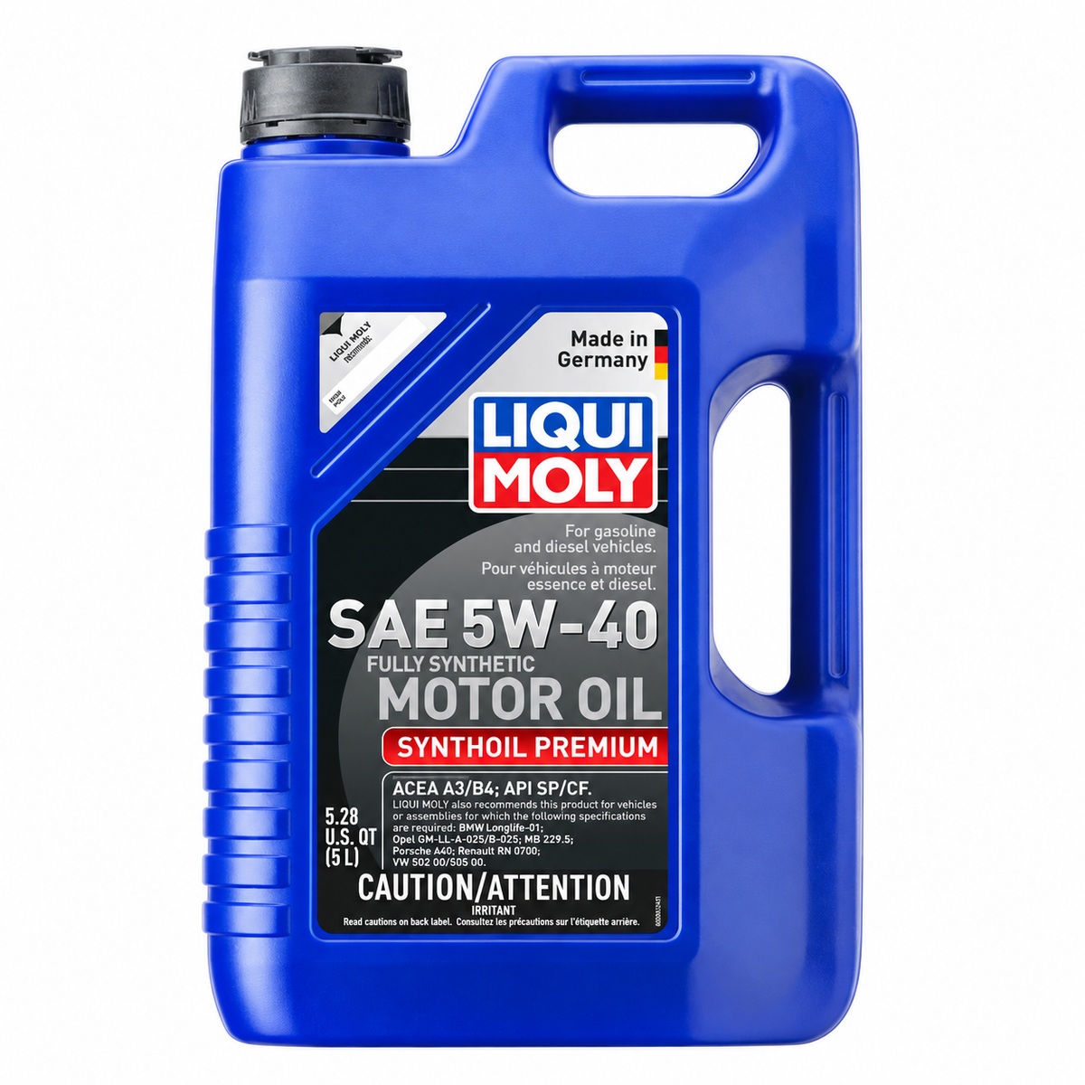 LIQUI MOLY Synthoil Premium SAE 5W-40, 2041, 1 x 5 L on white