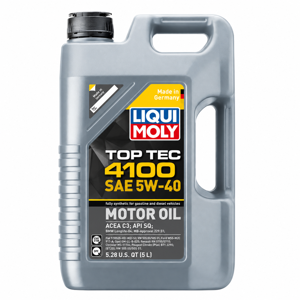 LIQUI MOLY Top Tec 4100 SAE 5W-40, 2330, 1 x 5 L on white