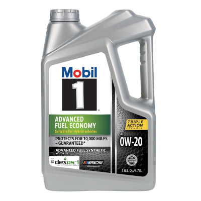 Mobil 1 0w20 Advanced Full Syn 5 Qt