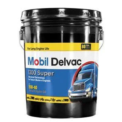 Mobil 1 15w40 Delvac 1300 Super HD Syn Blend 5 Gal Pail