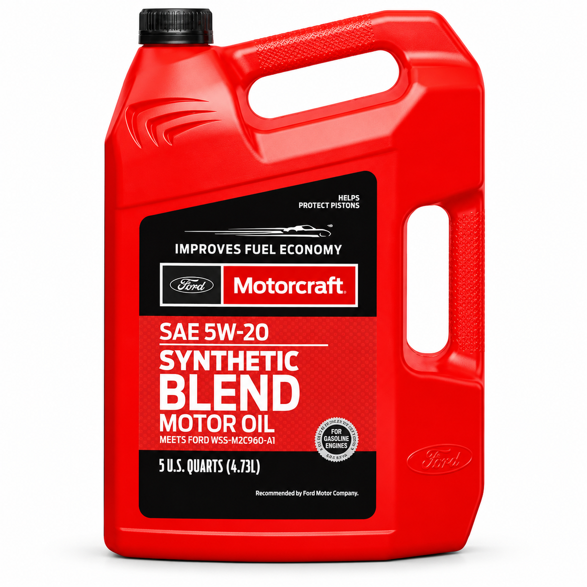 Motorcraft 5W-20 Synthetic Blend Motor Oil, 5 Quart container