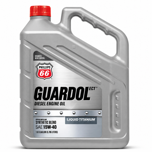 Phillips 66 Guardol ECT 15W-40 Synthetic Blend Diesel Engine Oil — 1 Gallon / Case of 3