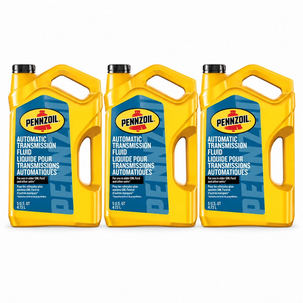 Pennzoil Dex/Merc ATF — three 5-US-quart (4.73 L) jugs on white