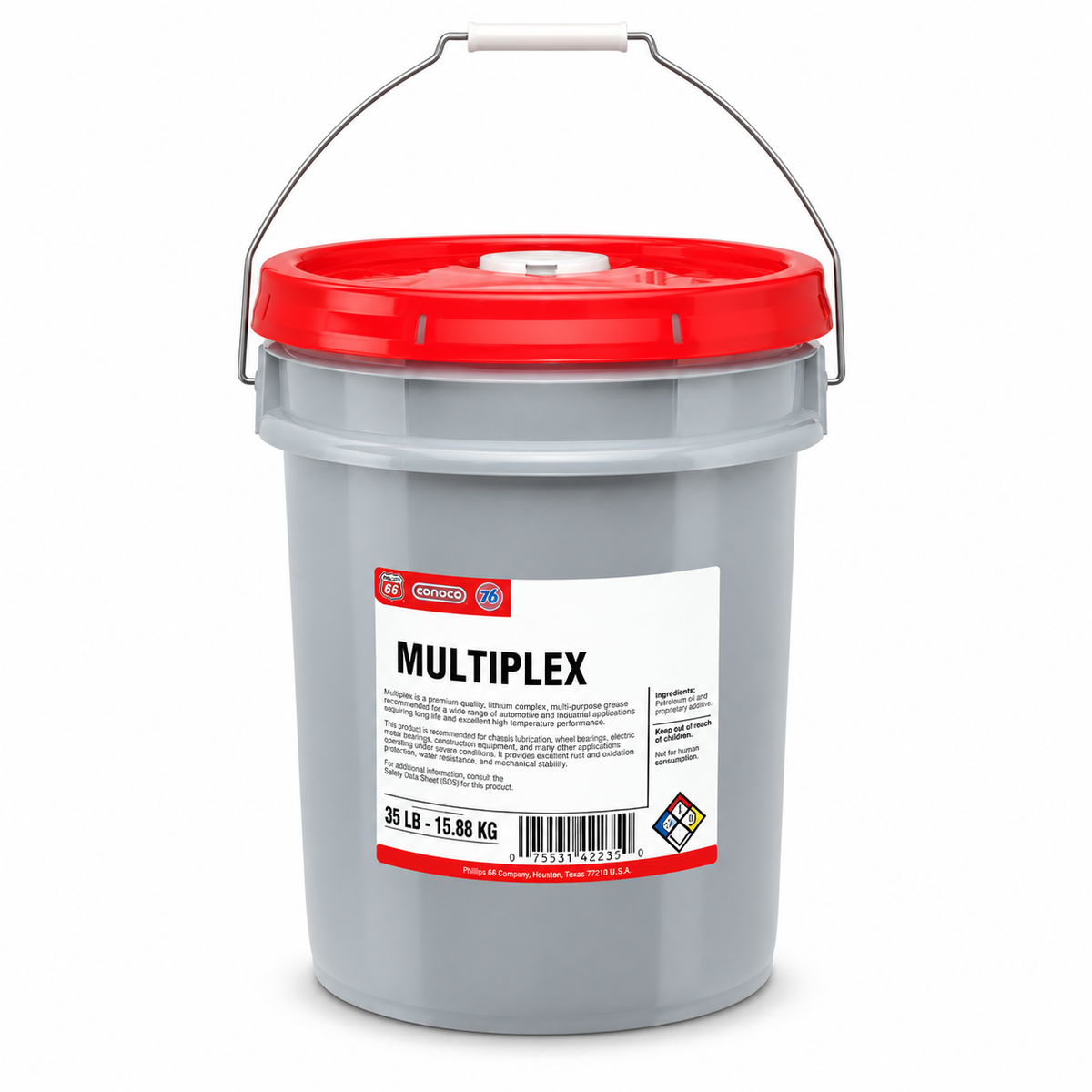 Phillips 66 Multiplex 220 EP 1 Lithium Complex Grease — 35-lb Pail