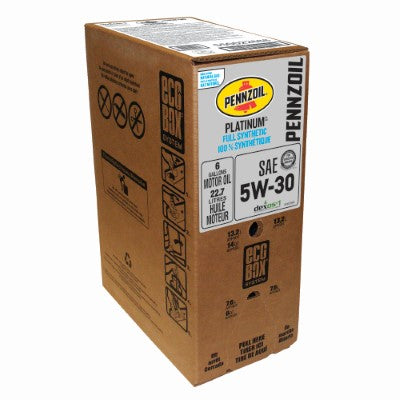Pennzoil Platinum Full Synthetic 5W-30 Motor Oil — 6-Gallon EcoBox product photo