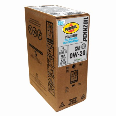 Pennzoil Platinum Full Synthetic 0W-20 Motor Oil — 6-Gallon EcoBox product photo