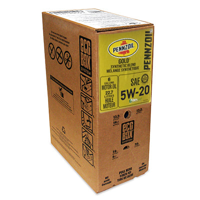 Pennzoil Gold Synthetic Blend 5W-20 Motor Oil — 6-Gallon EcoBox product photo