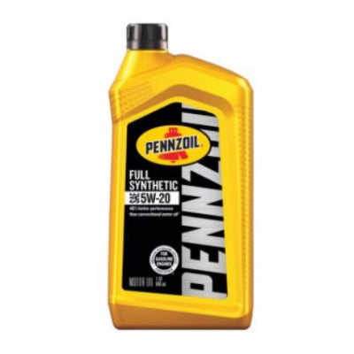Pennzoil Full Synthetic 5W-20 Motor Oil — 1 Quart bottle shown; sold in a six-pack product photo