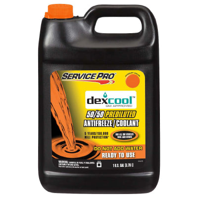 Service Pro DexCool 50/50 ORG A/F 1 Gal — Full Case of 6 (6 × 1 gal)