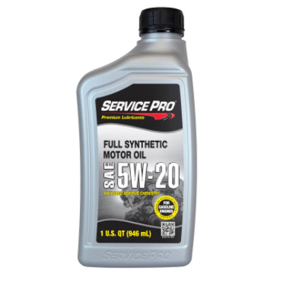 Service Pro 5W-20 Full Synthetic Motor Oil 1 Qt — Full Case of 6 (6 × 1 qt)