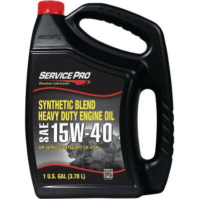 Service Pro 15W-40 Synthetic Blend Motor Oil 1 Gal — Full Case of 3 (3 × 1 gal)