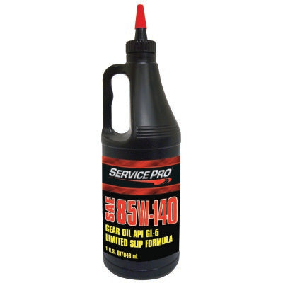 Service Pro 85W-140 Limited Slip Gear Oil 1 Qt — Full Case of 6 (6 × 1 qt)