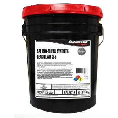 Service Pro 75W-85 Syn Limited Slip Gear Oil 5 Gal Pail
