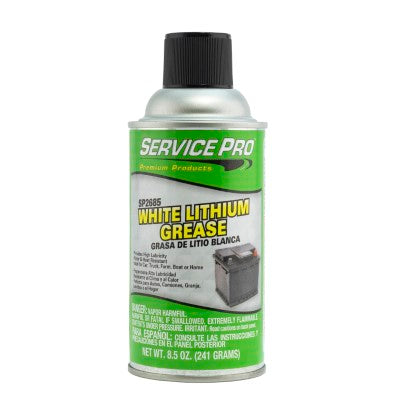 Service Pro White Lithium Grease 8.5 oz Case — Full Case of 12 (12 × 8.5 oz)