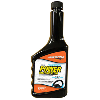 Service Pro Power Steering Fluid Full Synthetic 12 Oz — Full Case of 12 (12 × 12 oz)