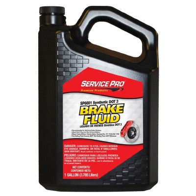Service Pro DOT 3 450 Hi Temp Brake Fluid 1 Gal — Full Case of 4 (4 × 1 gal)