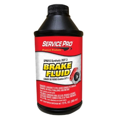 Service Pro DOT 3 450 Hi Temp Brake Fluid 12 Oz — Full Case of 12 (12 × 12 oz)