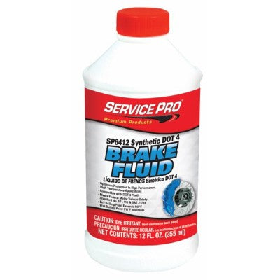 Service Pro DOT 4 Syn Brake Fluid 12 Oz — Full Case of 12 (12 × 12 oz)