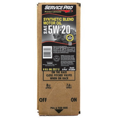 Service Pro 5W-20 Synthetic Blend Motor Oil 6 Gal E-Pak