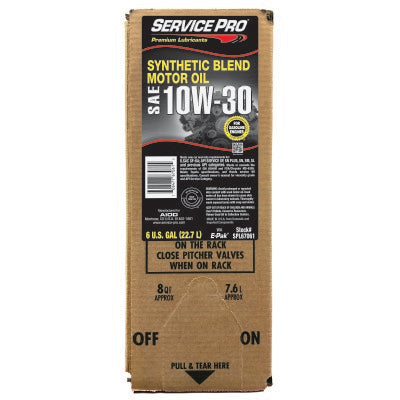 Service Pro 10W-30 Synthetic Blend Motor Oil 6 Gal E-Pak