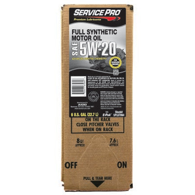 Service Pro 5W-20 Full Synthetic Motor Oil 6 Gal E-Pak