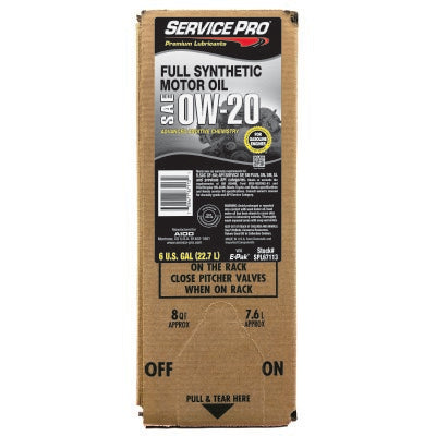 Service Pro 0W-20 Full Synthetic Motor Oil 6 Gal E-Pak