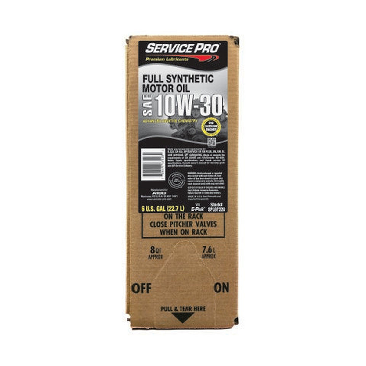Service Pro 10W-30 Full Synthetic Motor Oil 6 Gal E-Pak