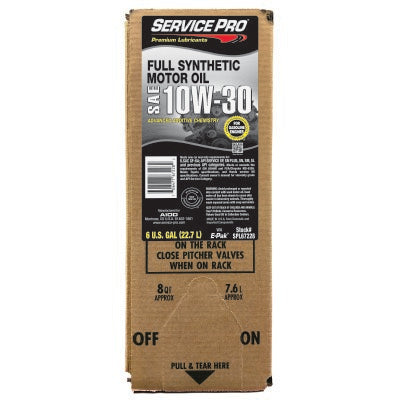 Service Pro 10W-30 Full Synthetic Motor Oil 6 Gal E-Pak
