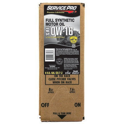Service Pro 0W-16 Full Synthetic Motor Oil 6 Gal E-Pak