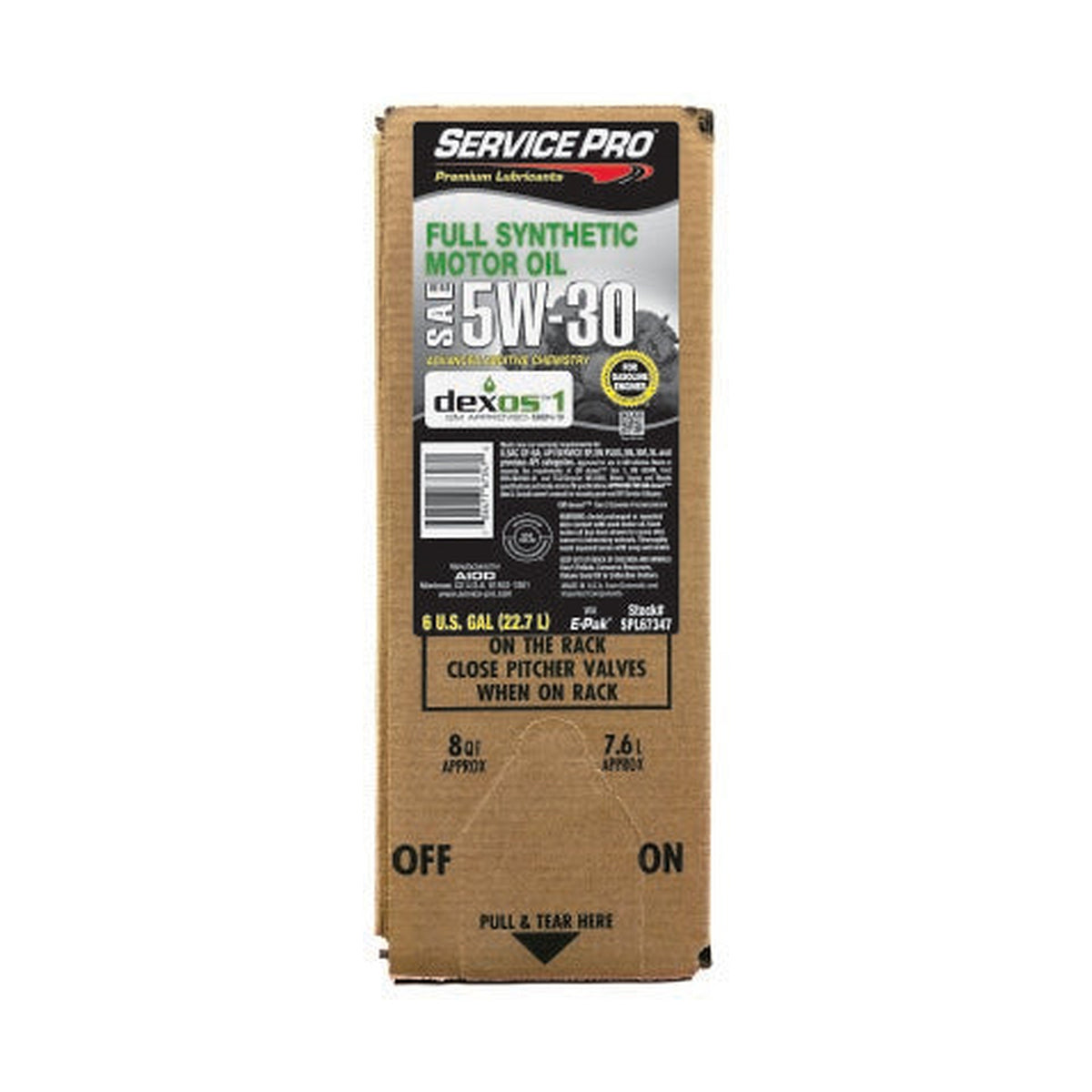 Service Pro 5W-30 Full Synthetic Dexos Gen 3 Motor Oil 6 Gal E-Pak