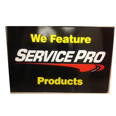 Service Pro Aluminum Logo Embossed Sign 2 Ft x 3 Ft