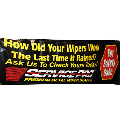 Service Pro Black Red Line Wiper Banner 23 In x 72 In