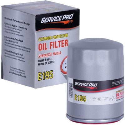 Service Pro Synthetic Oil Filter E195 — Full Case of 6
