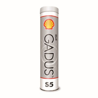 Shell Gadus S5 V460 NLGI 2 Grease, 400 g Tubes, Case of 12 — individual container shown