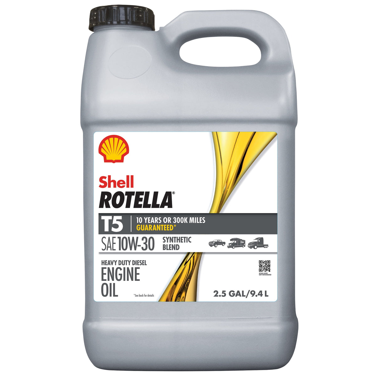 Shell 10w30 Rotella T5 Syn Blend 2.5 Gal