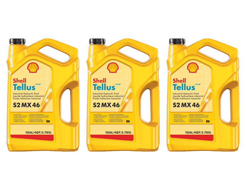 Shell Tellus S2 MX 46 Hydraulic Oil, 1 Gallon, Case of 3