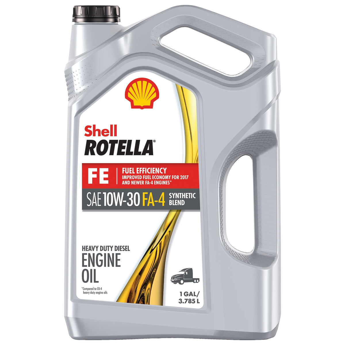 Shell Rotella FE 10W-30 FA-4 diesel engine oil, 1 gallon