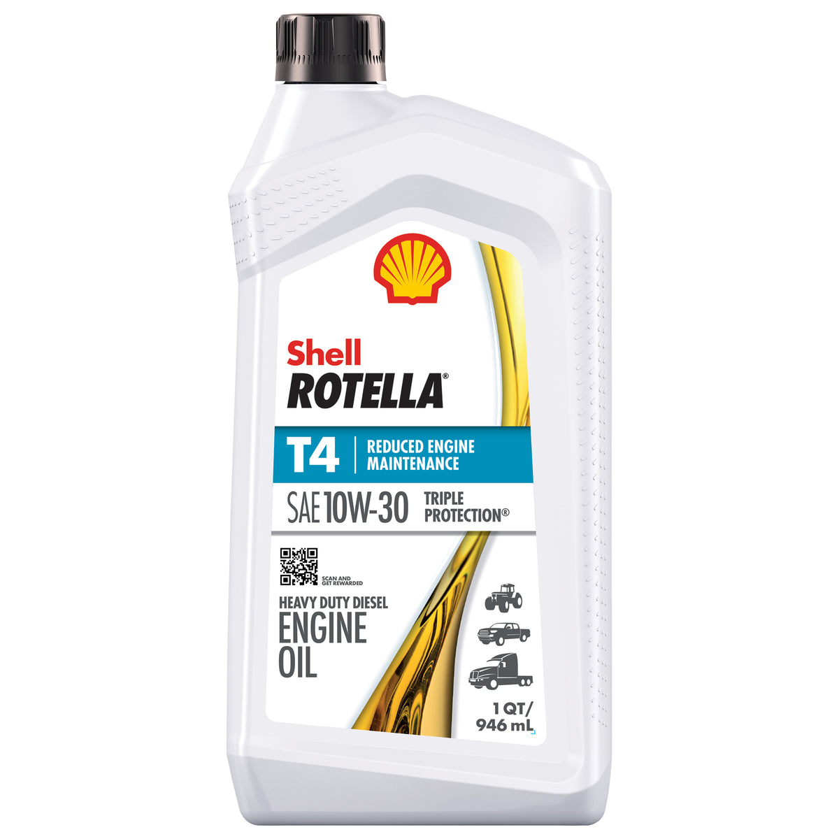 Shell 10w30 Rotella T4 Triple Protection 6/1 Qt