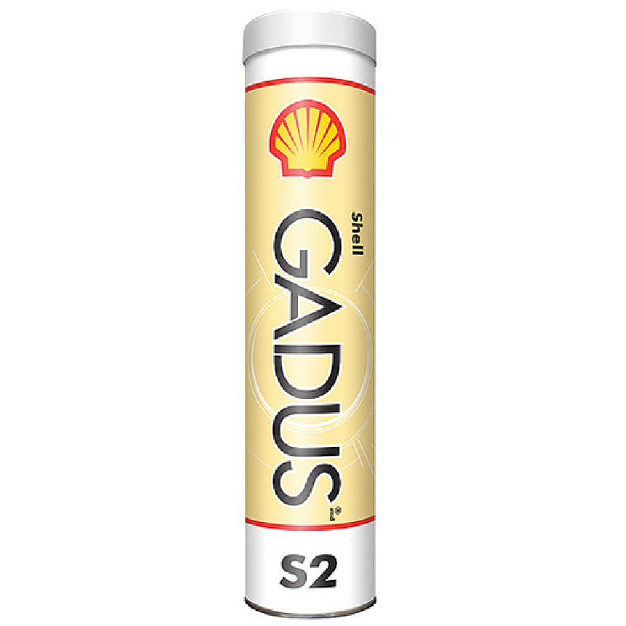 Shell Gadus S2 V100 NLGI 2 Grease, 400 g Tubes, Case of 12 — individual container shown; representative packaging